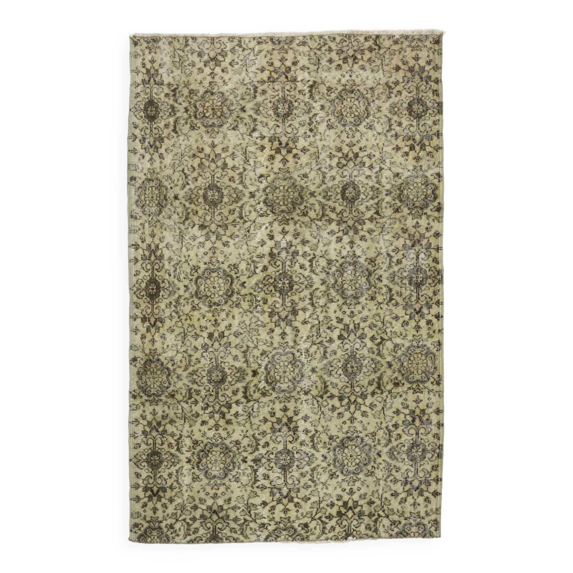 Turkish Anatolian Handmade Vintage Rug 200 cm x 121 cm