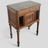 Walnut and green marble sideboard – Louis XVI style – Early 19th century