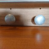 coat rack, sandblasted wooden and metal coat hooks