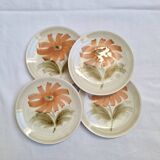 Dessert plates St Amand decorated with flowers