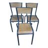 Trio of Mullca school chairs