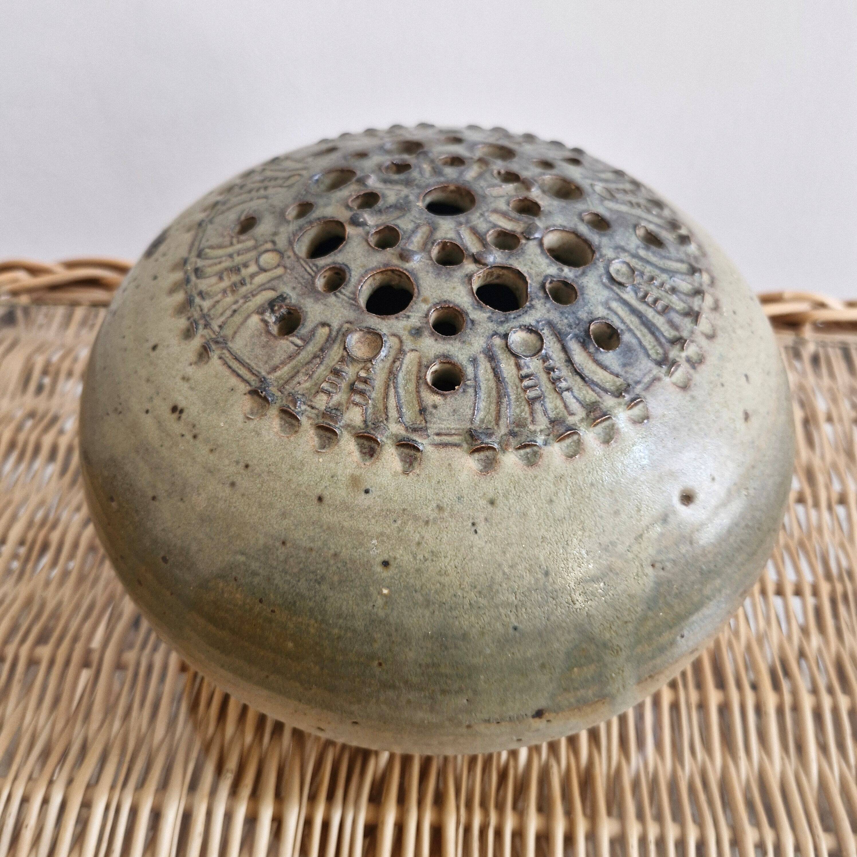 Vase with enamelled stoneware