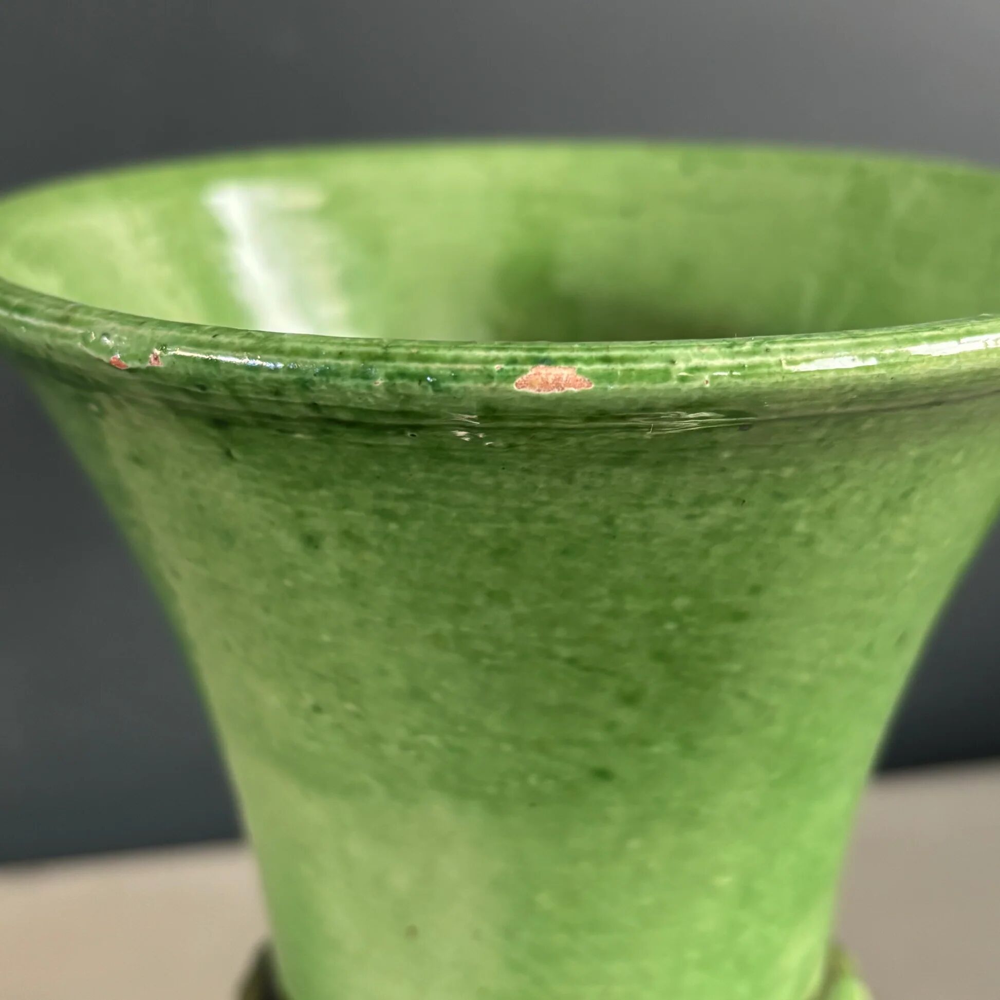 Bicolour vase in glazed terracotta - Savoyard craftsmanship