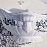 Salins earthenware table service model Chantal, 55 pieces.