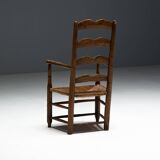 Rustic Ladder-Back Armchair, France, Early 20th Century