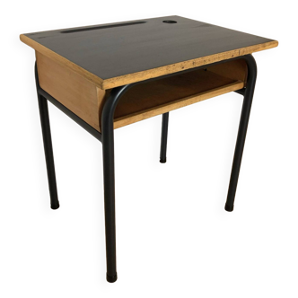 1960s School Desk, New Black