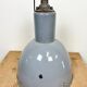 Bauhaus Grey Enamel Industrial Pendant Lamp, 1950s