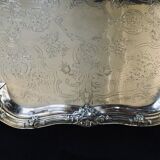 Lined metal service tray