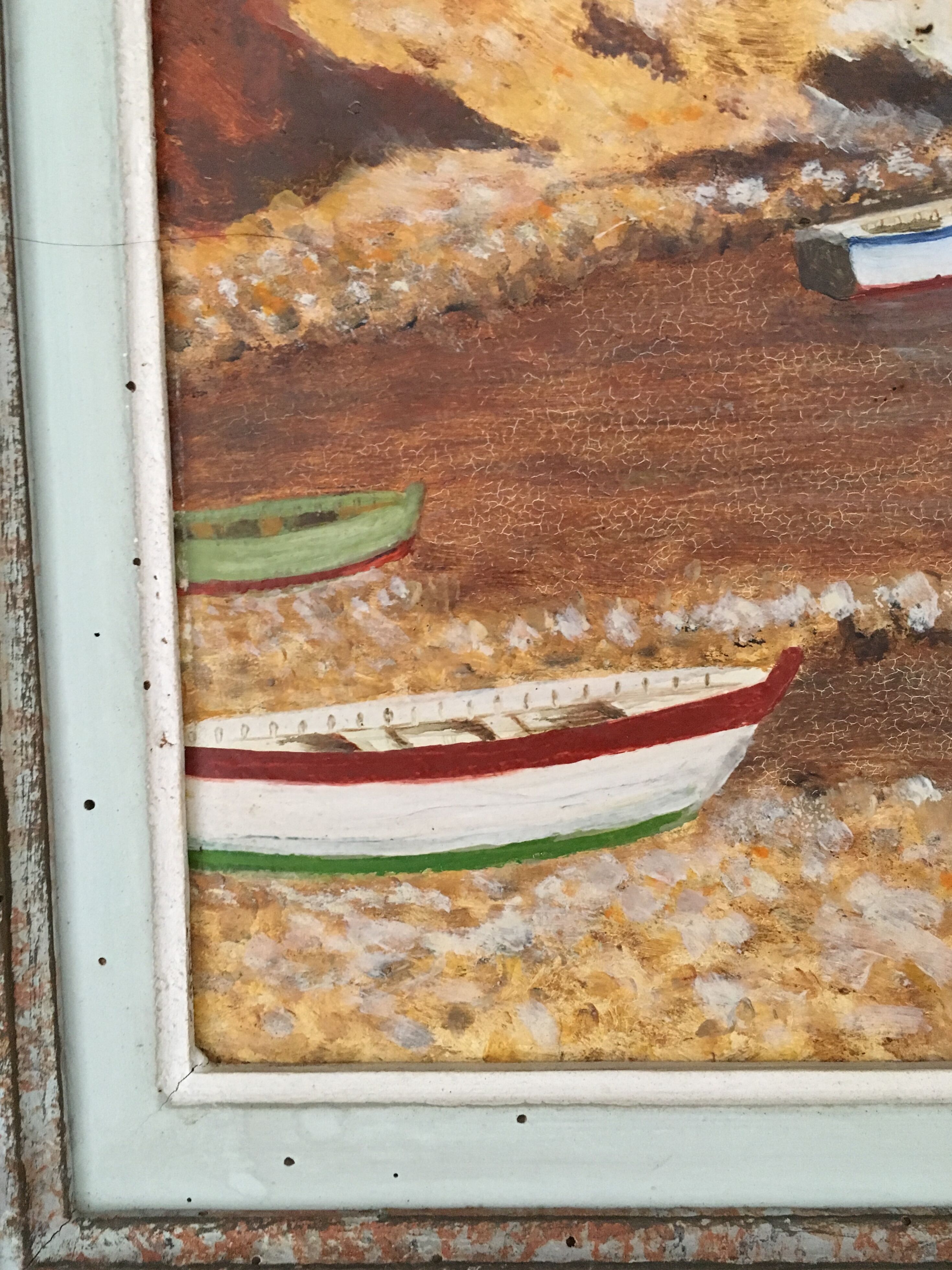 Table seaside landscape Cote d'Azur years 60