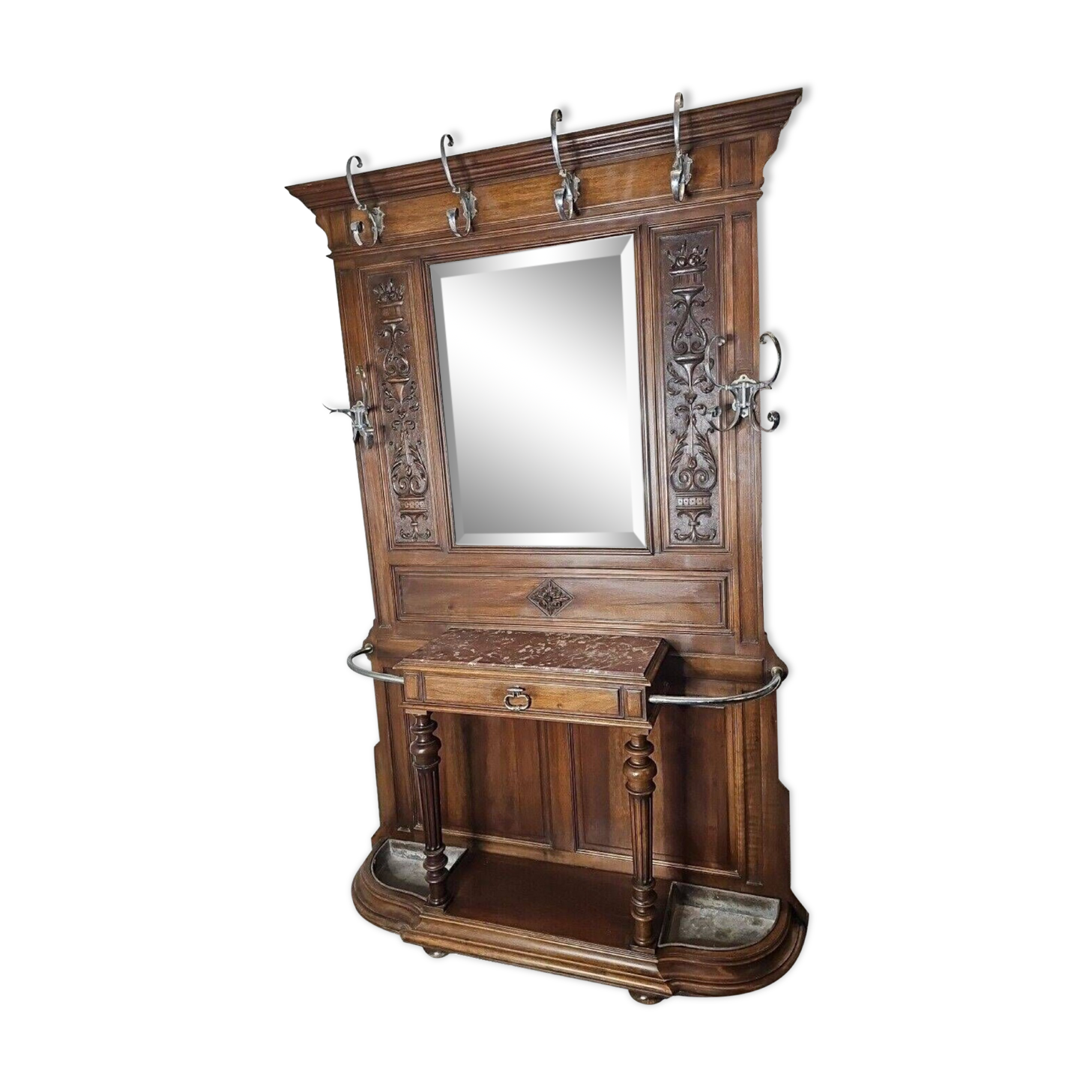 vestiaire avec console en noyer