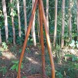 Rattan floor lamp from the 60s