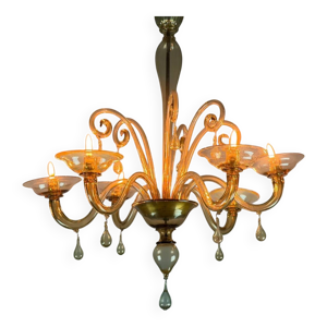 lustre vénitien en verre - vers 1940