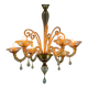 Lustre vénitien en verre de Murano mordoré, vers 1940