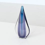 Flavio Poli Sommerso "Teardrop" vase Murano glass Seguso Italy 1960