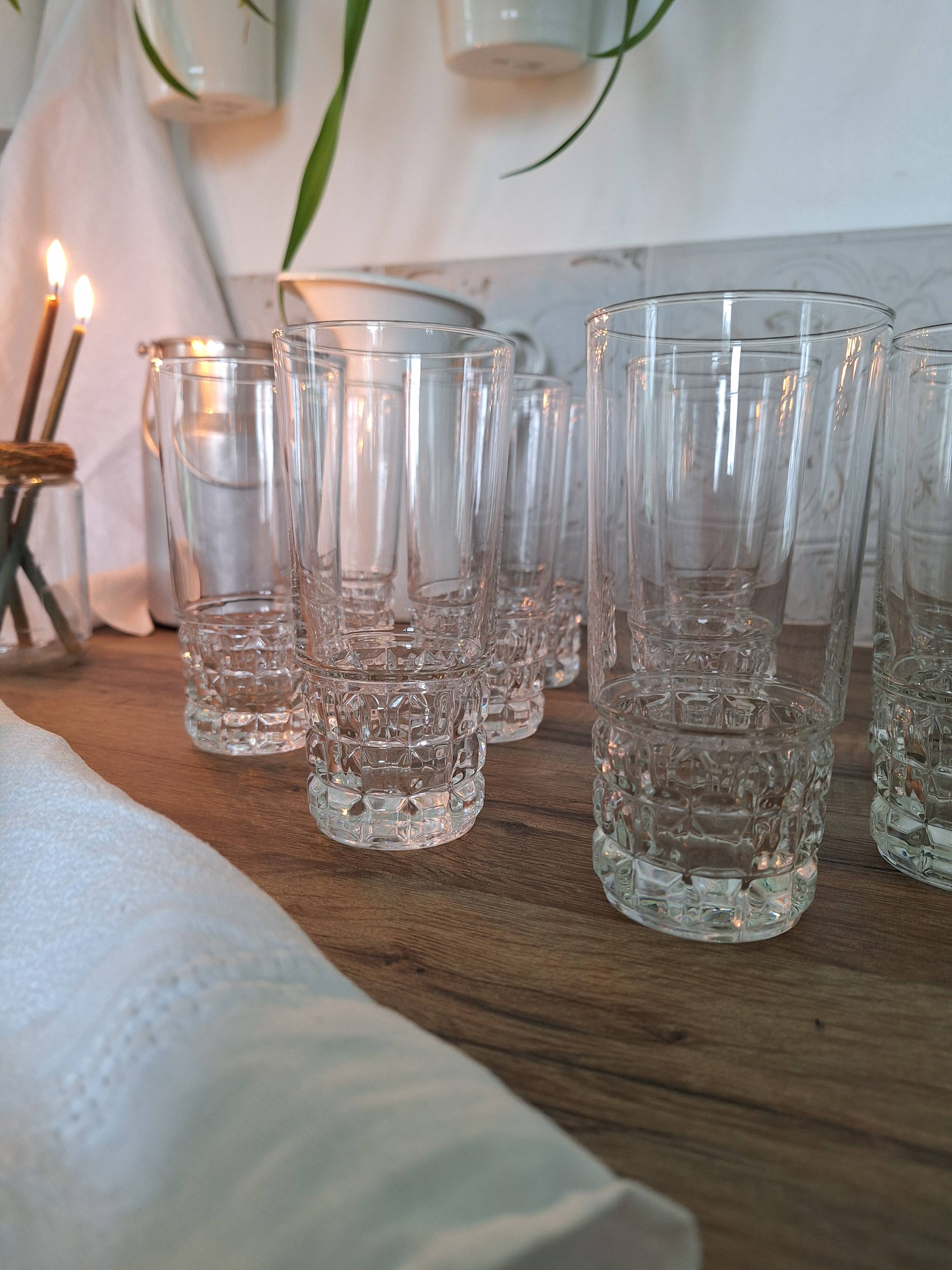 Water glasses or vintage aperitif glasses