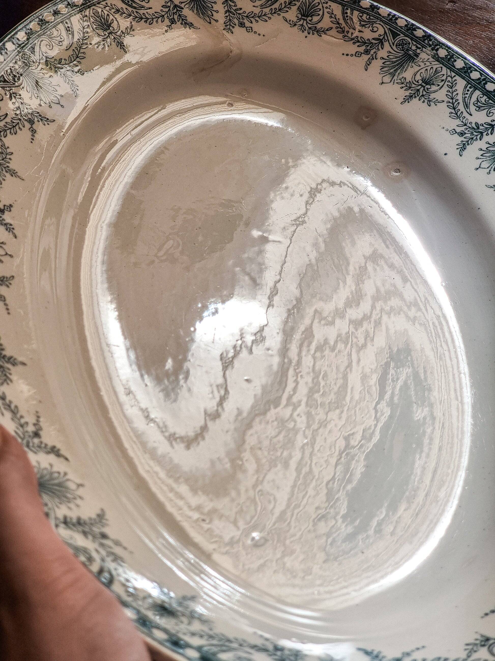 Large oval dish, ironstone