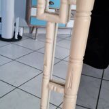 Vintage white faux bamboo mirror