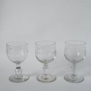 Lot de 6 verres à vin dépareillés XIXème