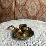 Antique gilt bronze hand candlestick