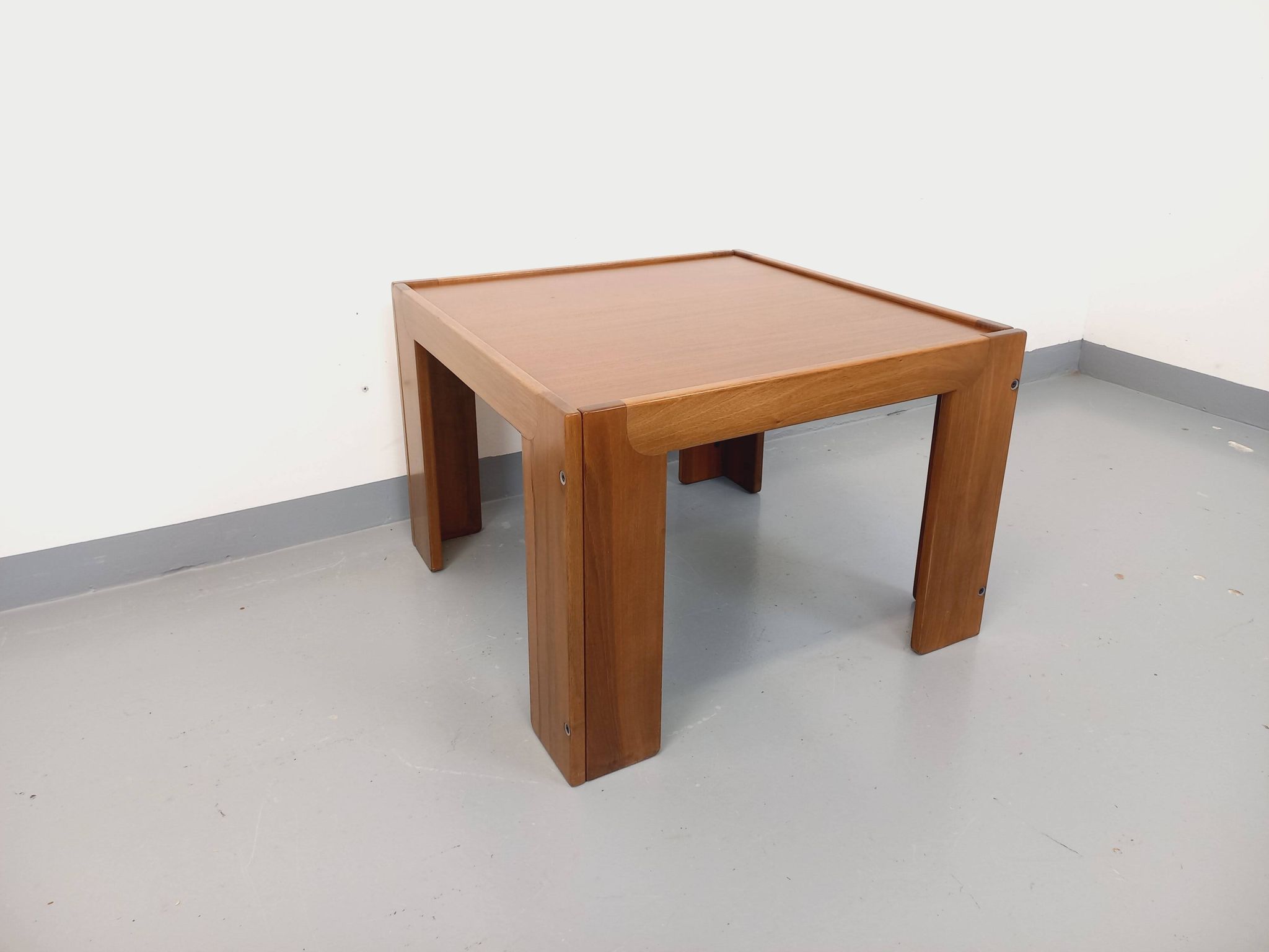 Vintage Italian square coffee table by Afra and Tobia Scarpa for Cassina