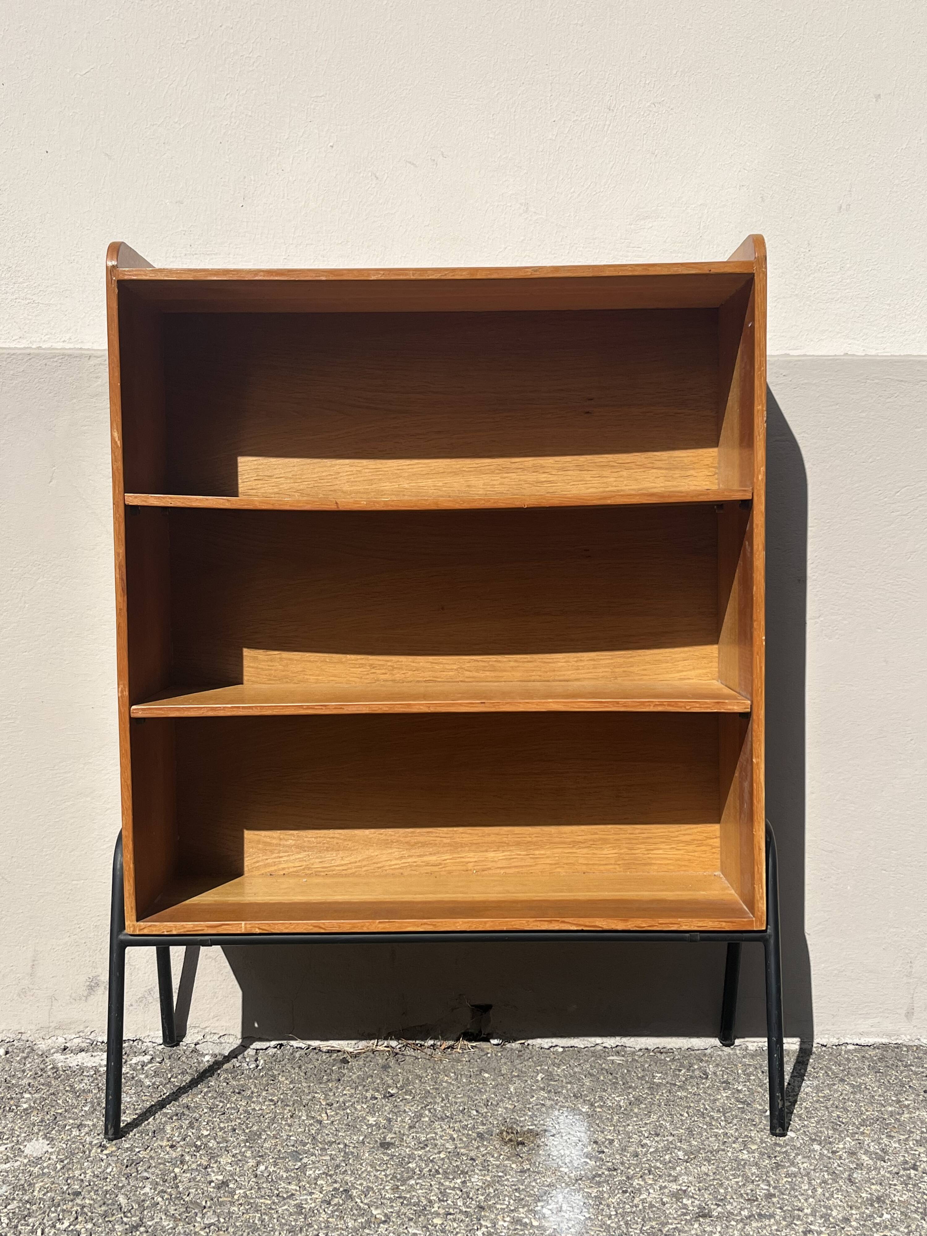 Vintage guariche style bookcase / shelf, 1960