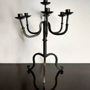 Brutalist wrought iron candlestick from the 60s
