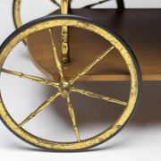 Brass and walnut bar cart by Cesare Lacca