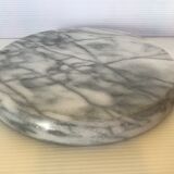 Empty round pocket in gray marble