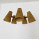 Teakwood and raffia bast chandelier by Temde