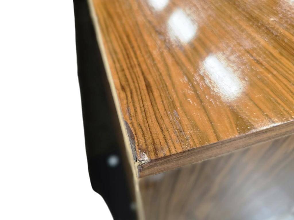 Vintage XL wooden wall cabinet / wardrobe with sliding doors