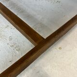 Two-sided oak work table, with 4 drawers