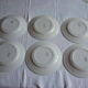 6 plates flat earthenware hamage wolves blue flowers mill
