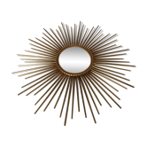 Curved sunny mirror Chaty Vallauris from the 60's - 71x71