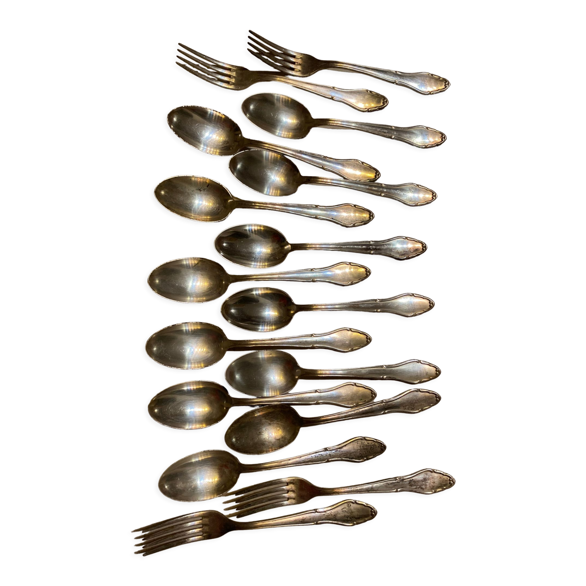 Couverts métal argenté art déco