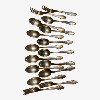 Art Deco silver metal cutlery