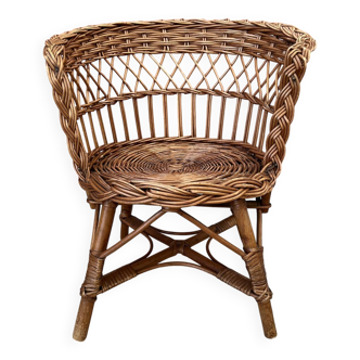 Petit fauteuil osier enfant