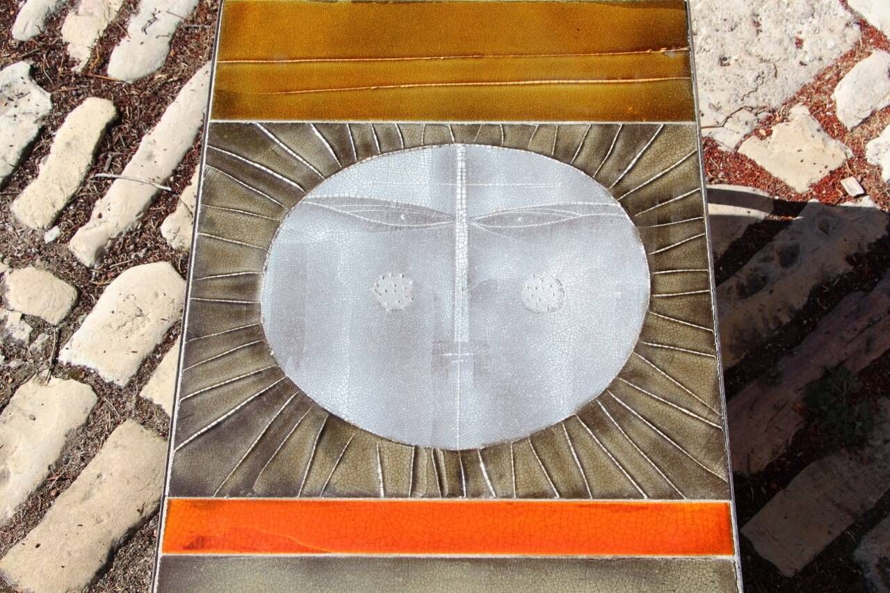 Ceramic Coffee Table Model "Soleil" by Roger Capron