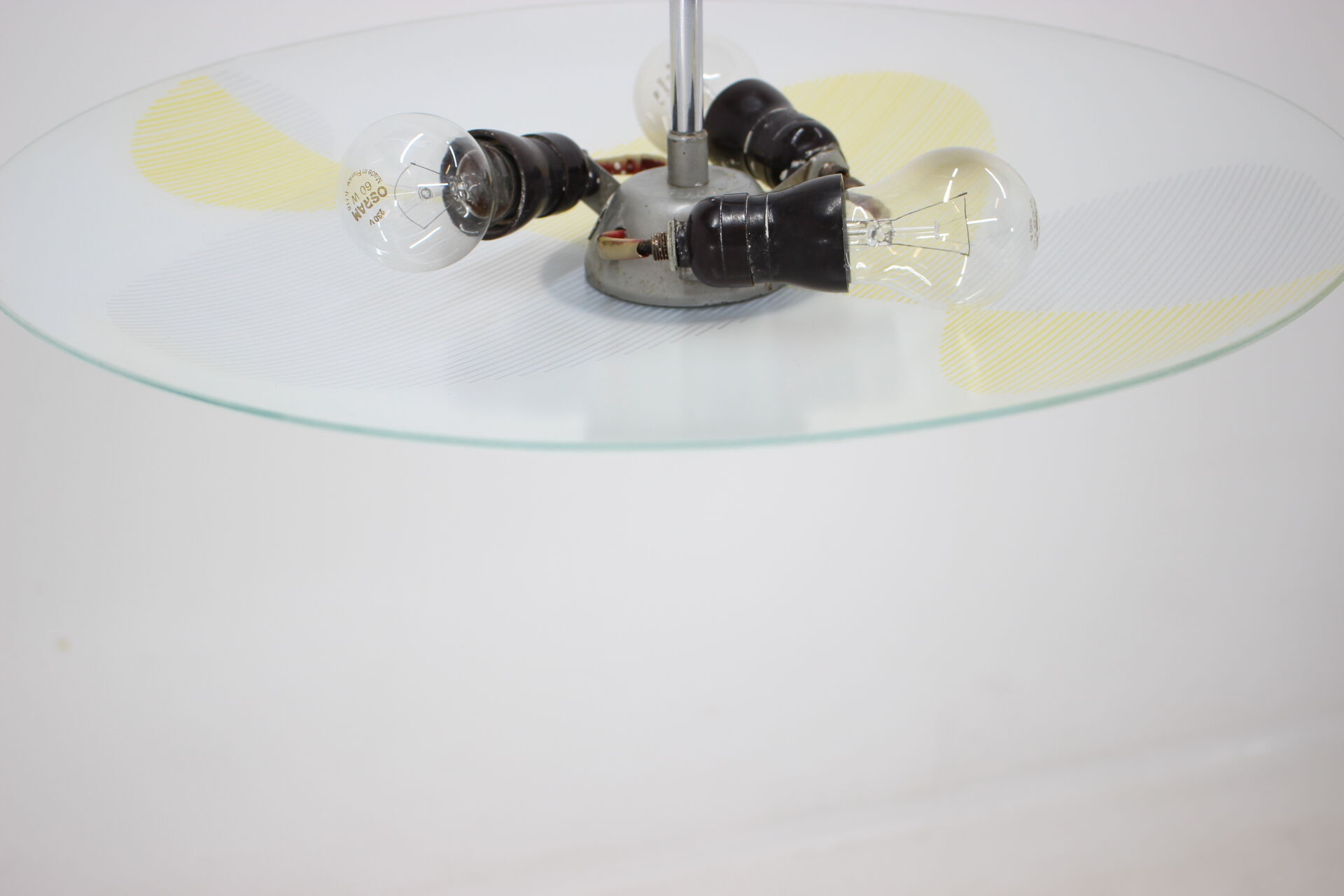 Retro glass pendant in style of Brusel, 1960's.