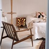 Scandinavian style armchair in solid wood – 1950s/60s