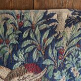 Numbered Halluin Tapestry - Pair of Pheasants Drinking at the Fountain Against Greenery