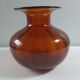 Vase en verre bullé orange