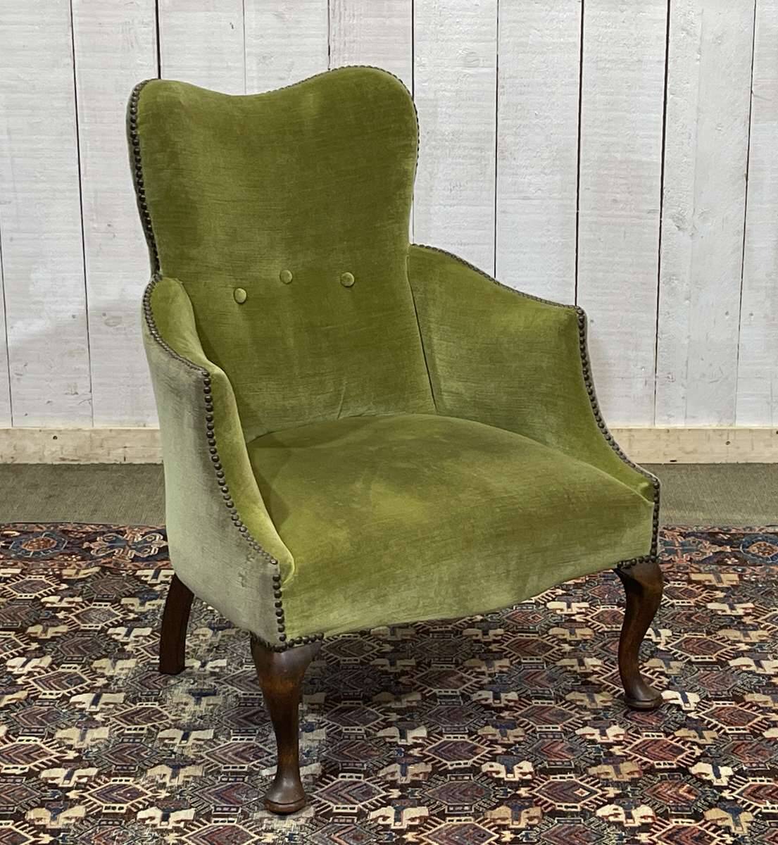 English walnut armchair from the early 20th century