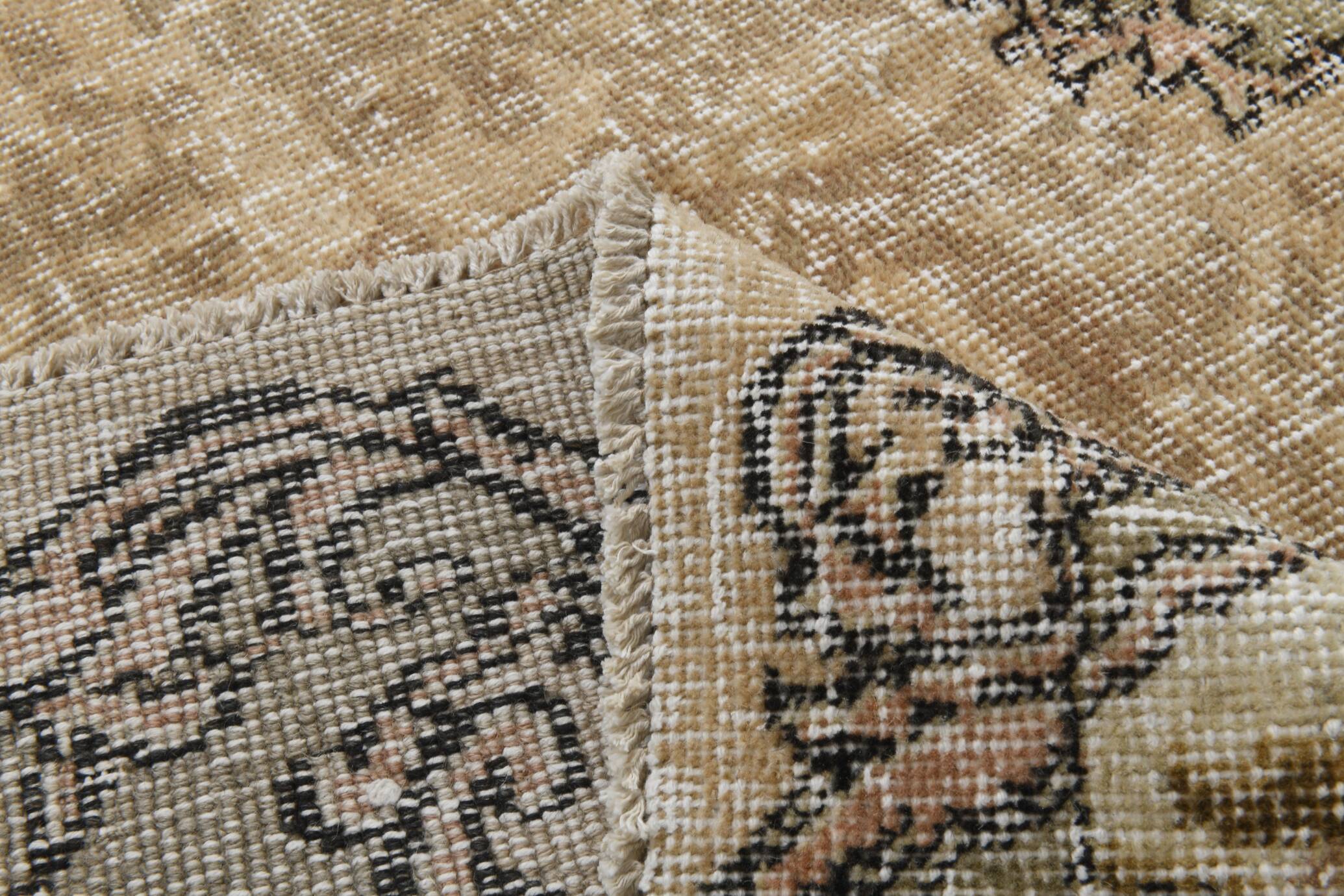 Rug For Living Room Cream Brown Vintage Rug, 209x319Cm