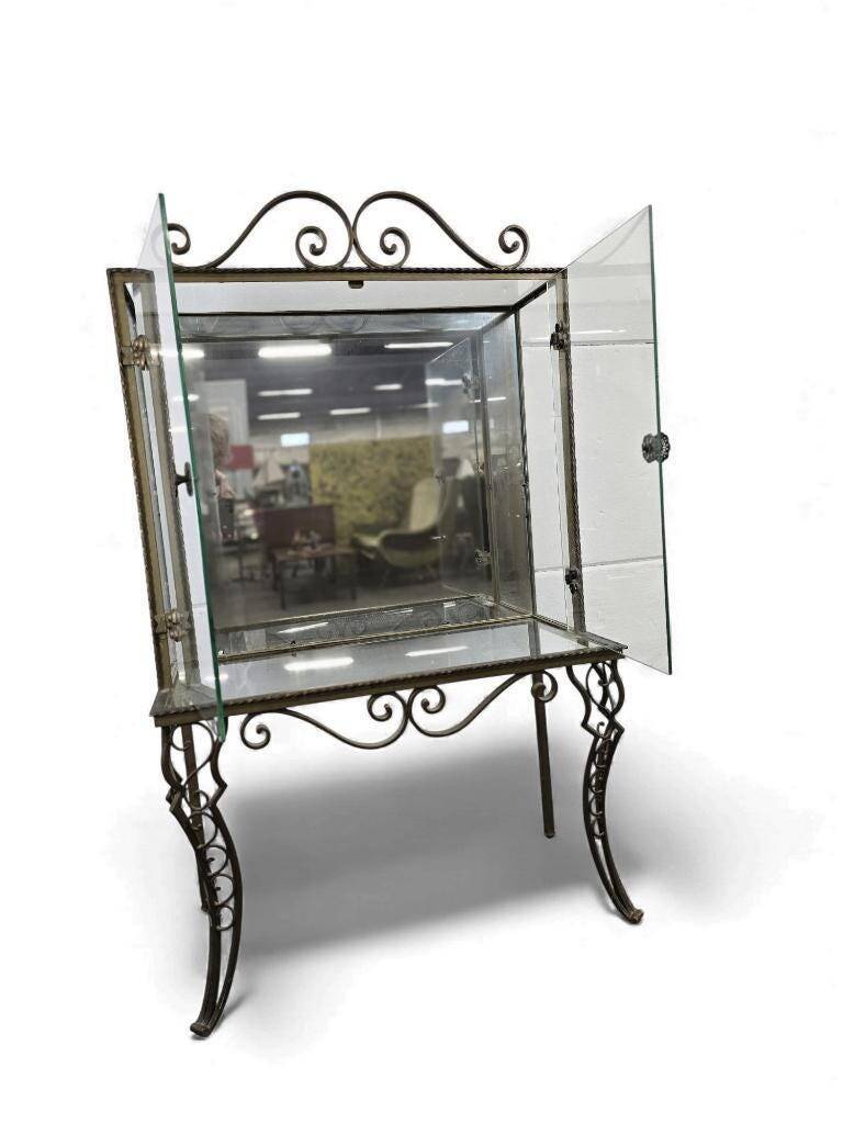 Vintage glass display case / shelf / rack