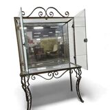 Vintage glass display case / shelf / rack
