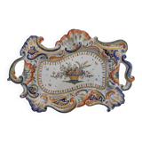 Plat décoratif en faîence Rouen Desvres-Geo Martel