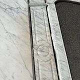 Louis XV style Pompadour fireplace in white marble