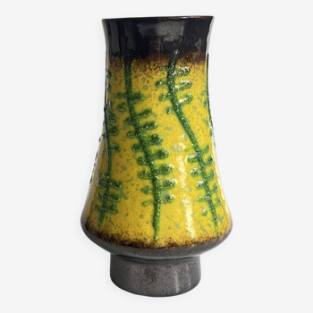 Vase en céramique de lave grasse Strehla Keramik, Allemagne, années 1960.