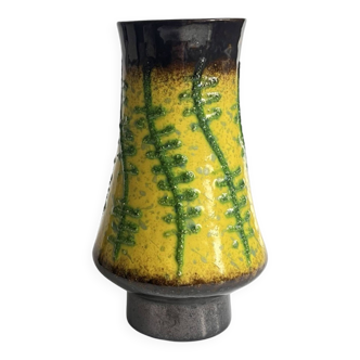 Strehla Keramik fat lava ceramic vase, Germany, 1960s.