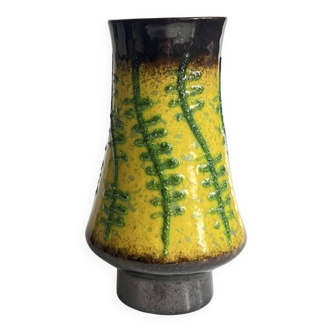 Vase en céramique de lave grasse Strehla Keramik, Allemagne, années 1960.